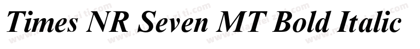 Times NR Seven MT Bold Italic 商用须授权字体转换